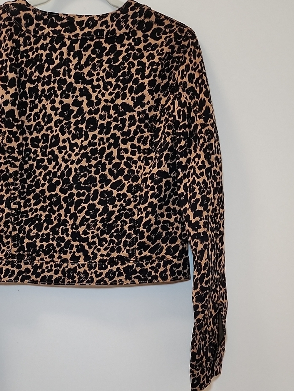 Antro The Cora Patch Pocket Jacket MaeveLeopard  Mobwife Strechy Size Large - Picture 13 of 15